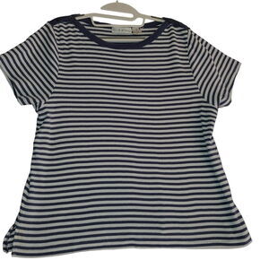 Allyson Whitmore Womens Top Multi-Color Size XL Cotton Blend Pullover Short Slee